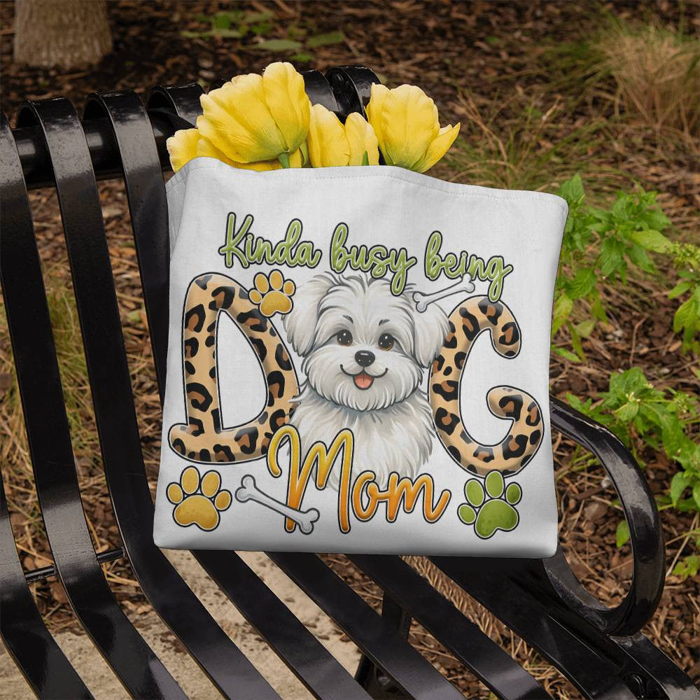 Custom Maltese Dog Mom Tote Bag