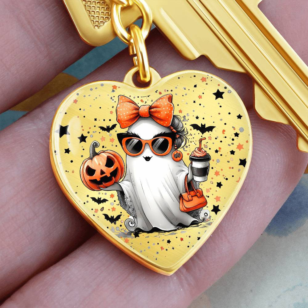 Coquette Halloween Ghost Keychain