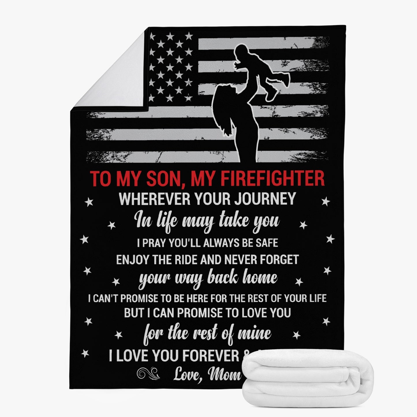 My Firefighter Son Fleece Blanket