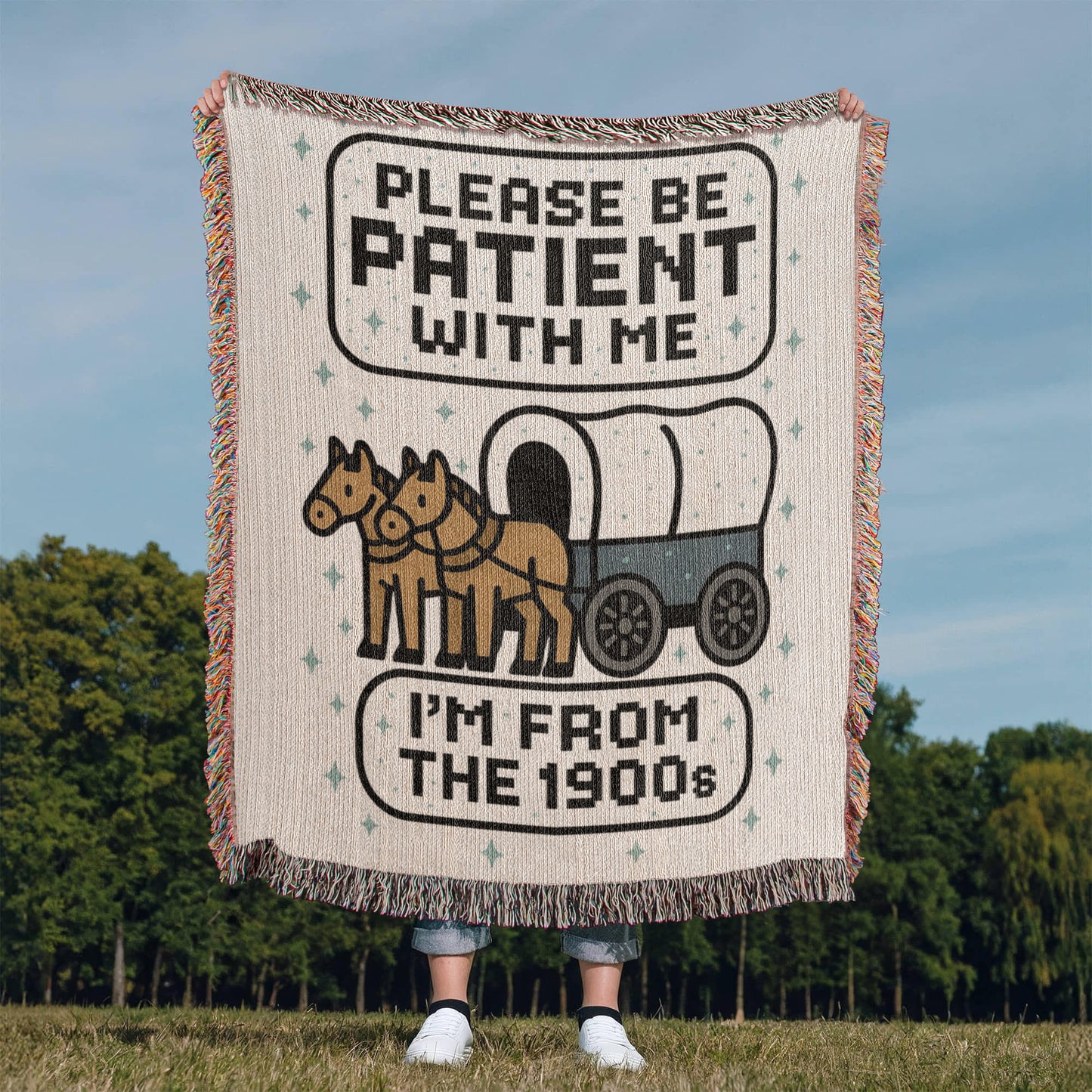Please Be Patient I'm From the 1900s Woven Blanket