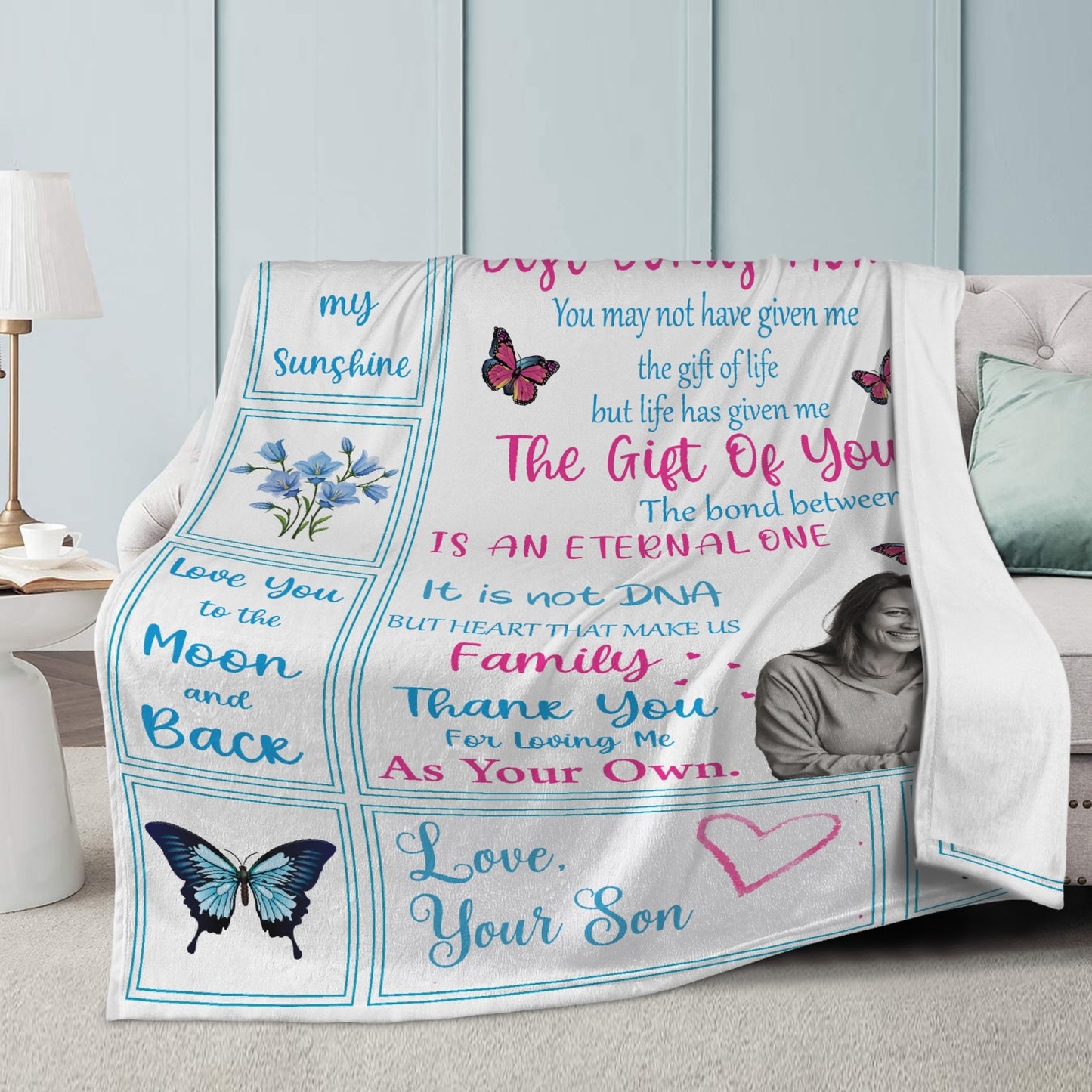 Bonus Mom Custom Fleece Blanket