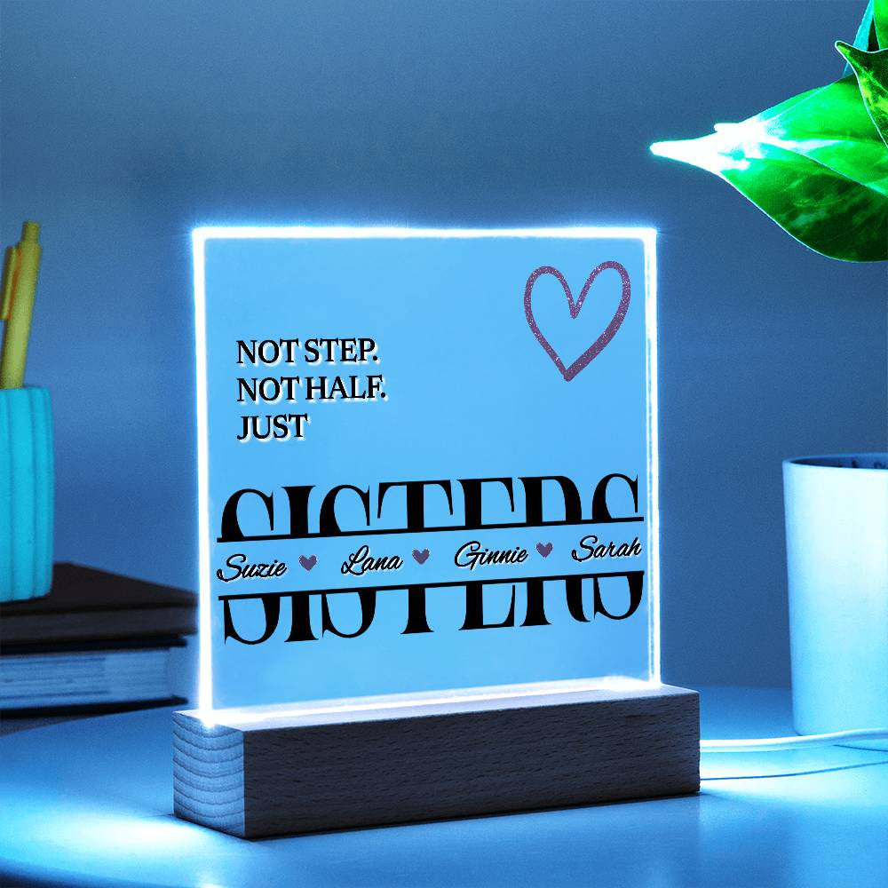 Personalized Unbiological Sister Plaque