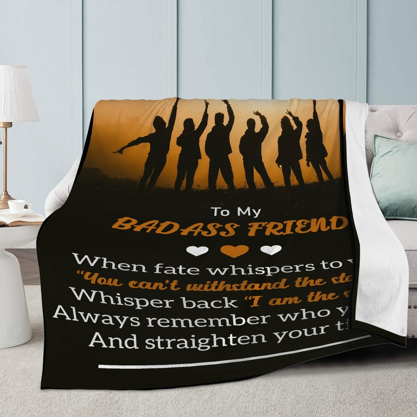 To My Badass Friend Fleece Blanket