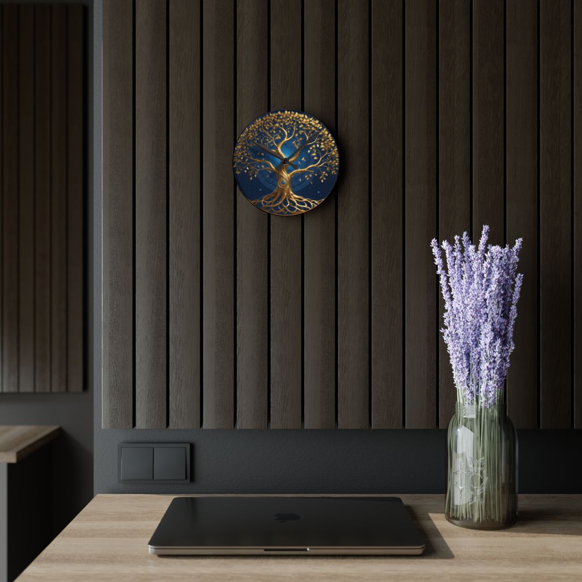 Golden Tree of Life Custom Clock