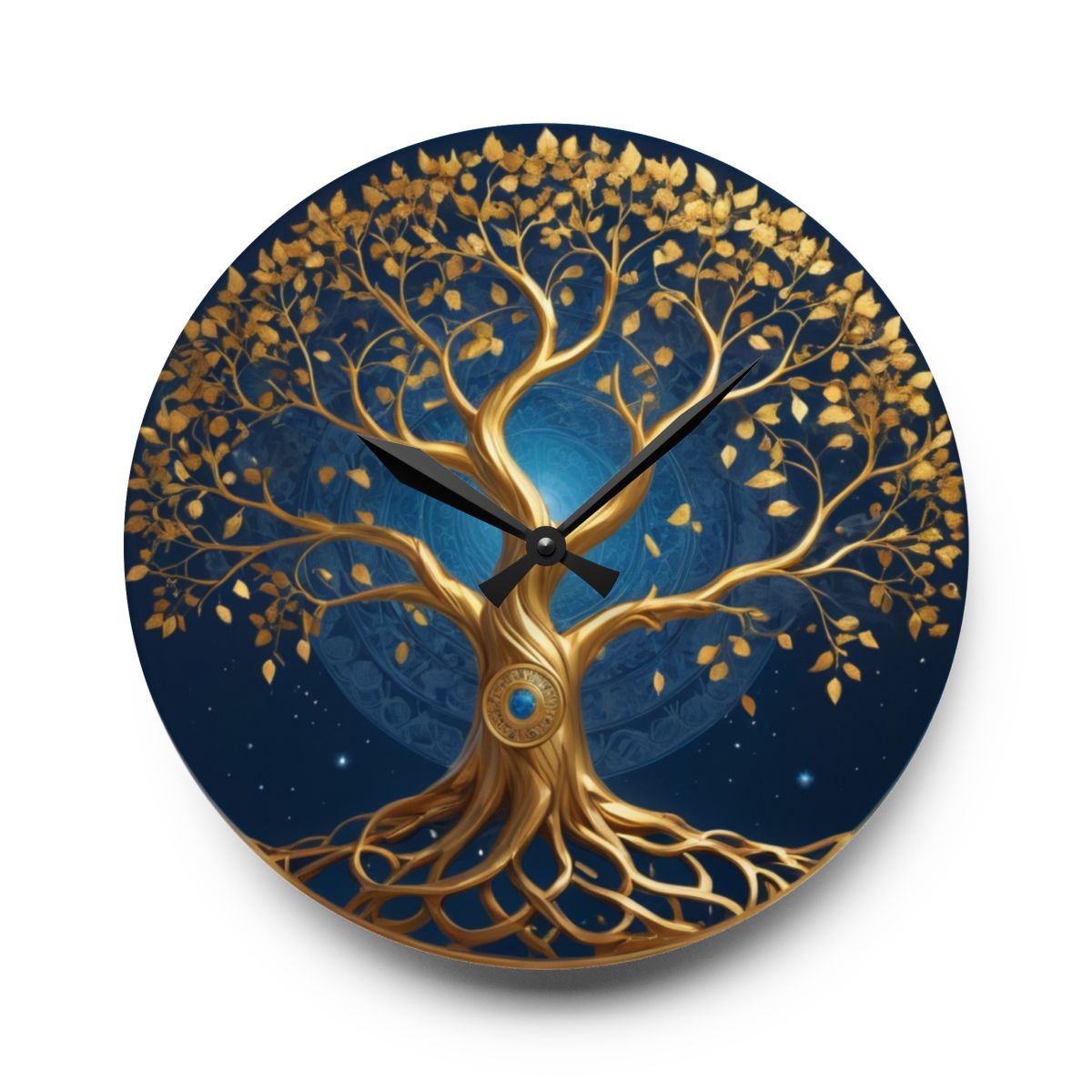 Golden Tree of Life Custom Clock