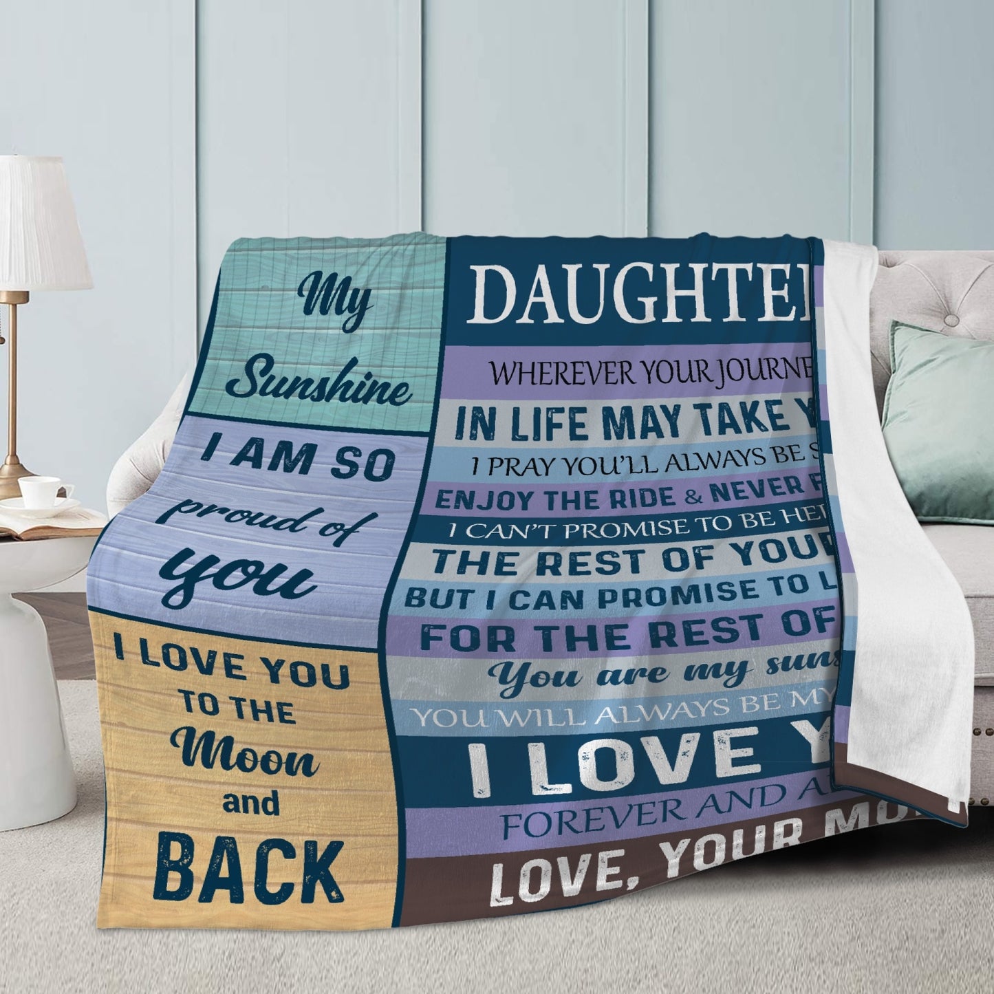 Daughter Your Journey Fleece Blanket