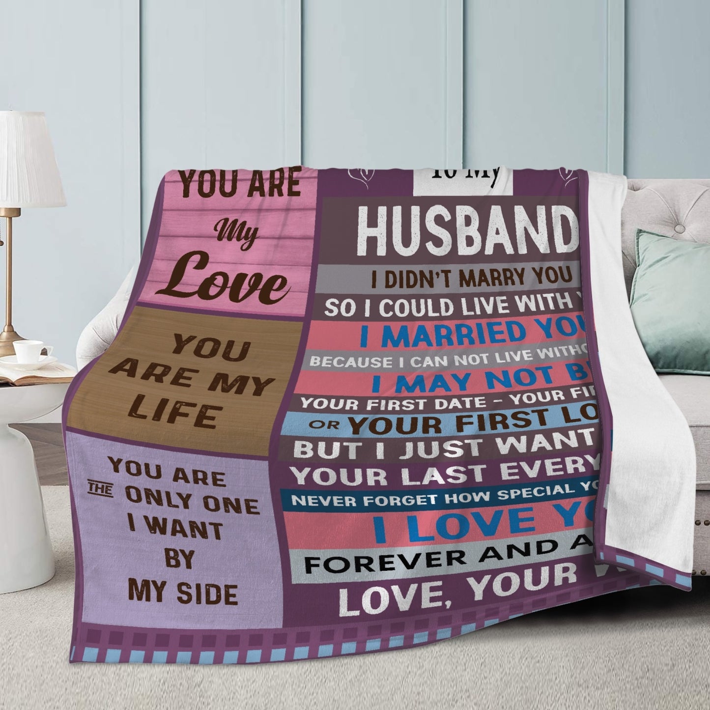 Husband You Are My Love Fleece Blanket