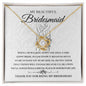 My Beautiful Bridesmaid | Thank You | Love Knot Necklace