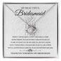 My Beautiful Bridesmaid | Thank You | Love Knot Necklace