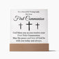 First Communion | God Bless | Acrylic Square Plaque