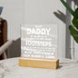 Daddy Footsteps | Acrylic Square Plaque
