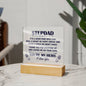 Stepdad | You're My Hero | Acrylic Square Plaque