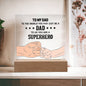 To My Dad | Superhero | Acrylic Square Plaque