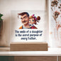 Father | The Smile of a Daughter | Acrylic Square Plaque
