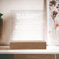 Daddy Footsteps | Acrylic Square Plaque