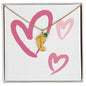 Baby Feet Necklace with Birth Stone