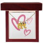 Baby Feet Necklace with Birth Stone