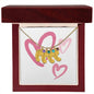 Baby Feet Necklace with Birth Stone