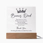 Bonus Dad | You Made the Choice | Acrylic Square Plaque