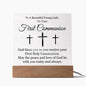 First Communion | God Bless | Acrylic Square Plaque