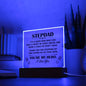 Stepdad | You're My Hero | Acrylic Square Plaque