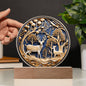 3D Reindeer LED Night Light Plaque