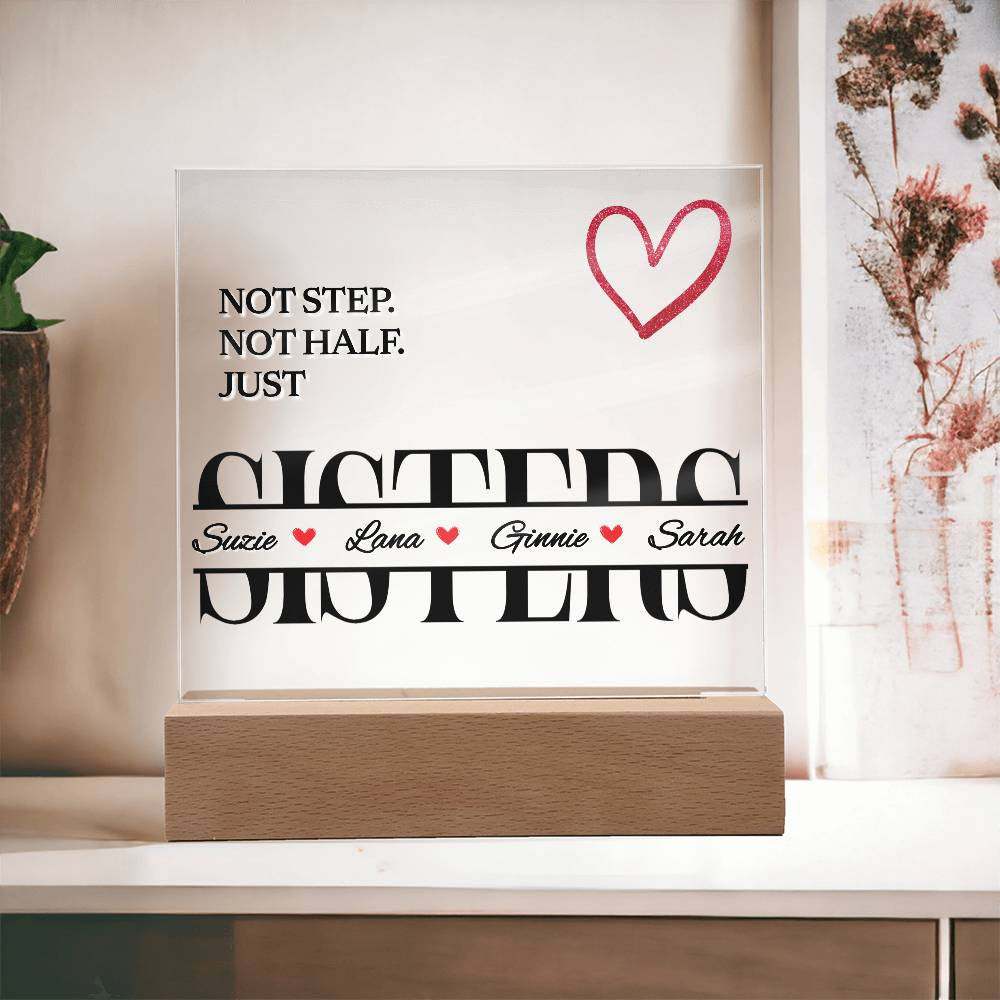 Personalized Unbiological Sister Plaque