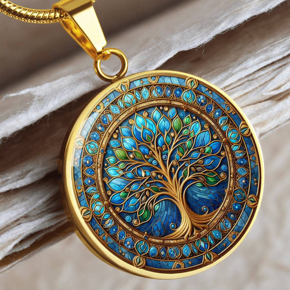 Stained Glass Tree of Life Necklace and Bracelet