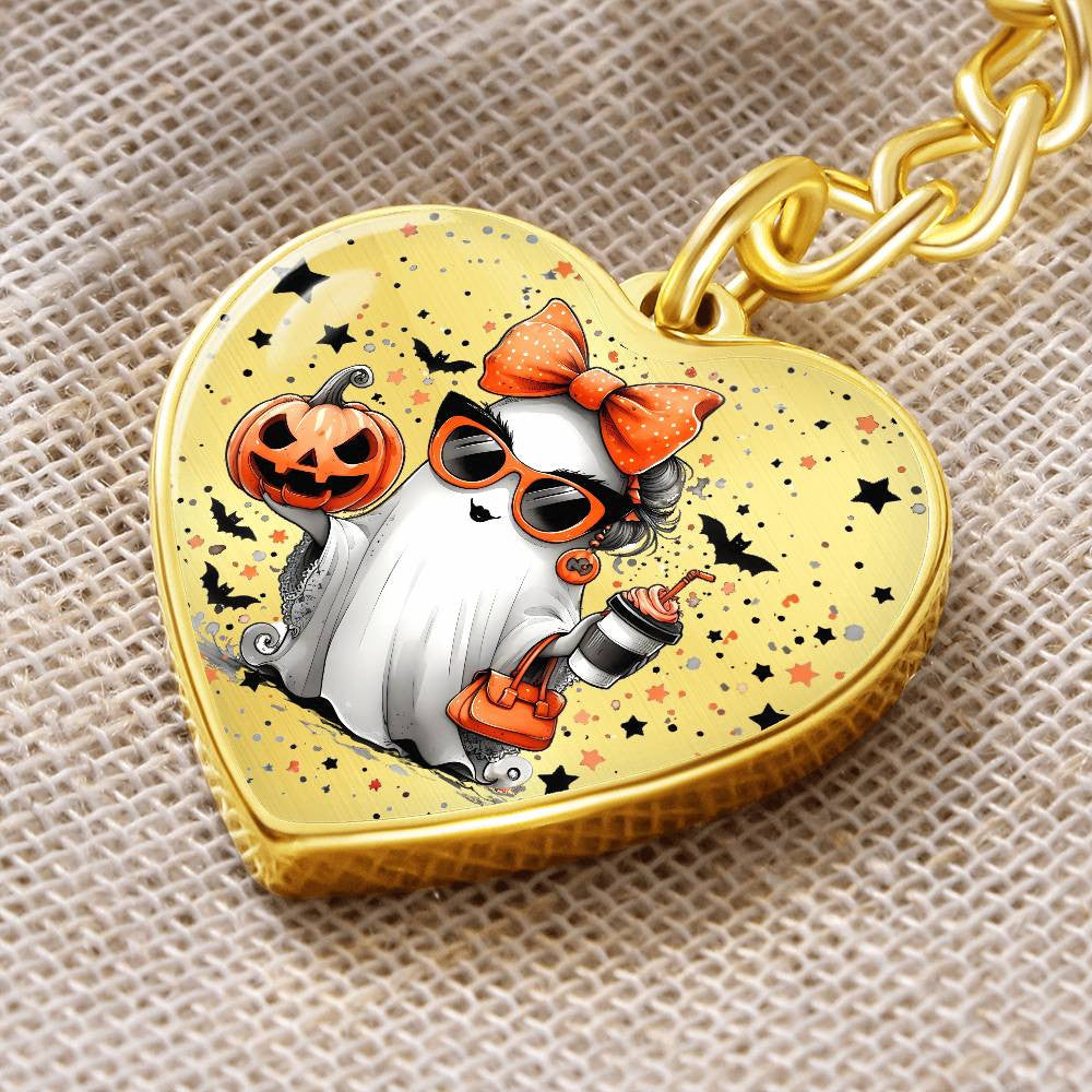 Coquette Halloween Ghost Keychain