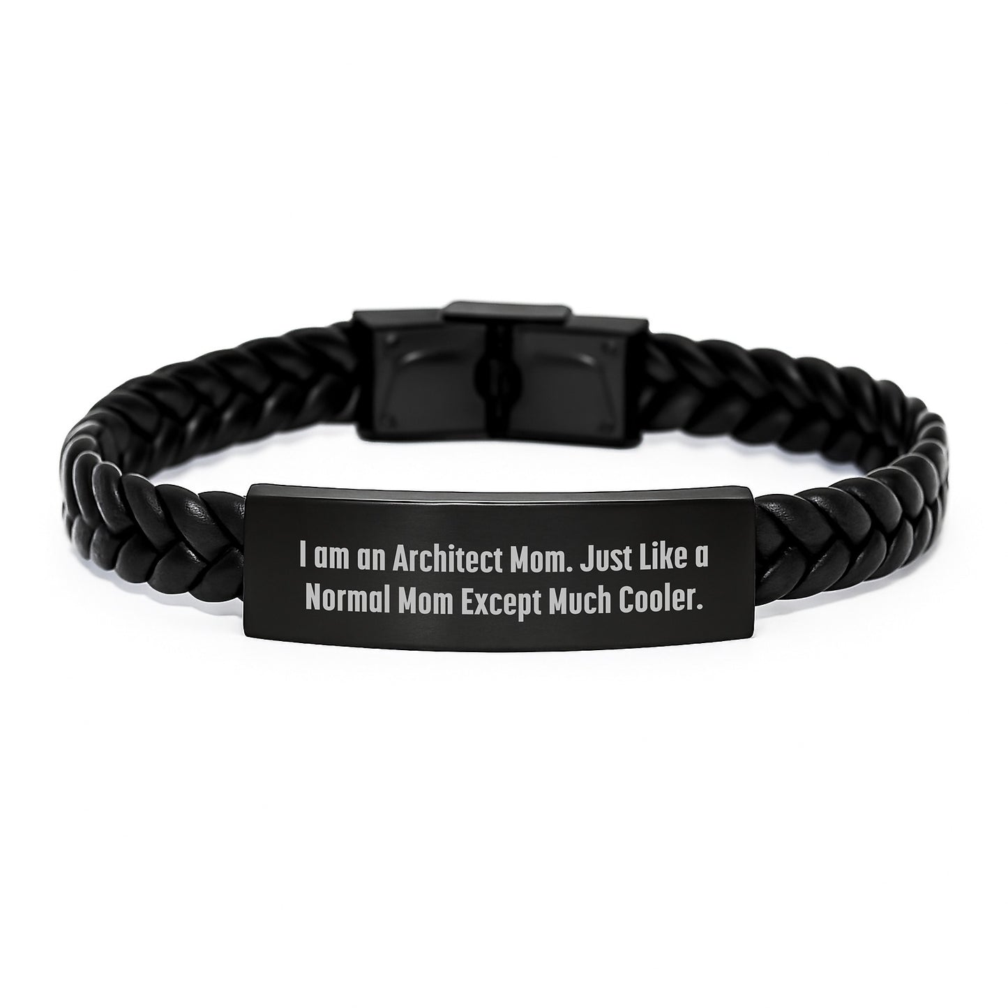 Architect Mom's Gift, Unique Interlaced Leather Bracelet for Women, Funny Architect Gifts from Friends, Christmas Unique Presents for Architect Women - Image 1