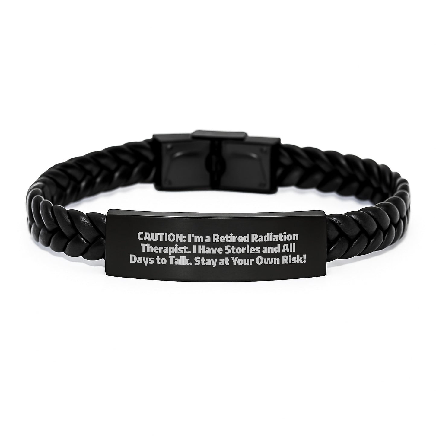 Funny Radiation Therapist Gifts from Friends - Interlaced Leather Bracelet for Men and Women, Birthday Unique Presents for Coworkers, Family, Men, Women, and Radiation Therapist - Image 1