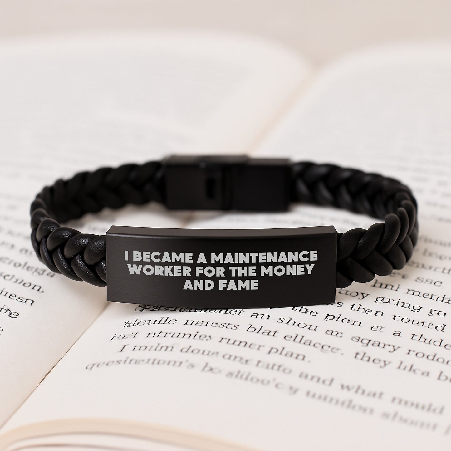 Maintenance Worker Gifts, Funny Inspirational Quote Interlaced Leather Bracelet Gifts from Men to Maintenance Worker, Unique Graduation Gifts - Image 3