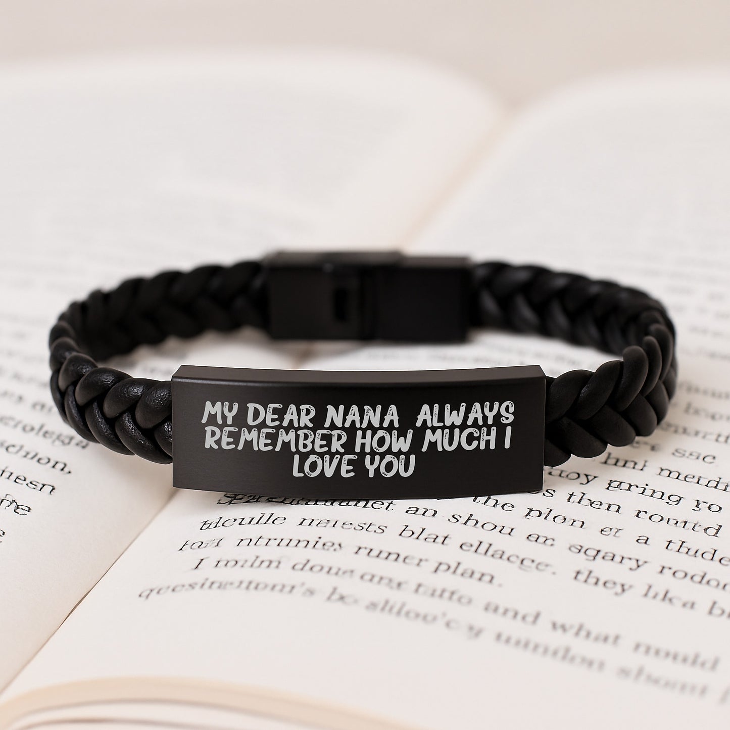 Funny Nana Gifts Interlaced Leather Bracelet, Gifts from Men to Nana, Gifts for Nana, Always Remember How Much I Love You Christmas Unique Gifts - Image 3