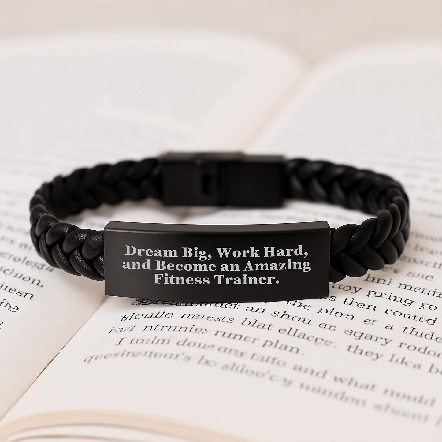 Inspiring Fitness Trainer Gifts from Friends - Interlaced Leather Bracelet for Graduation - Image 3