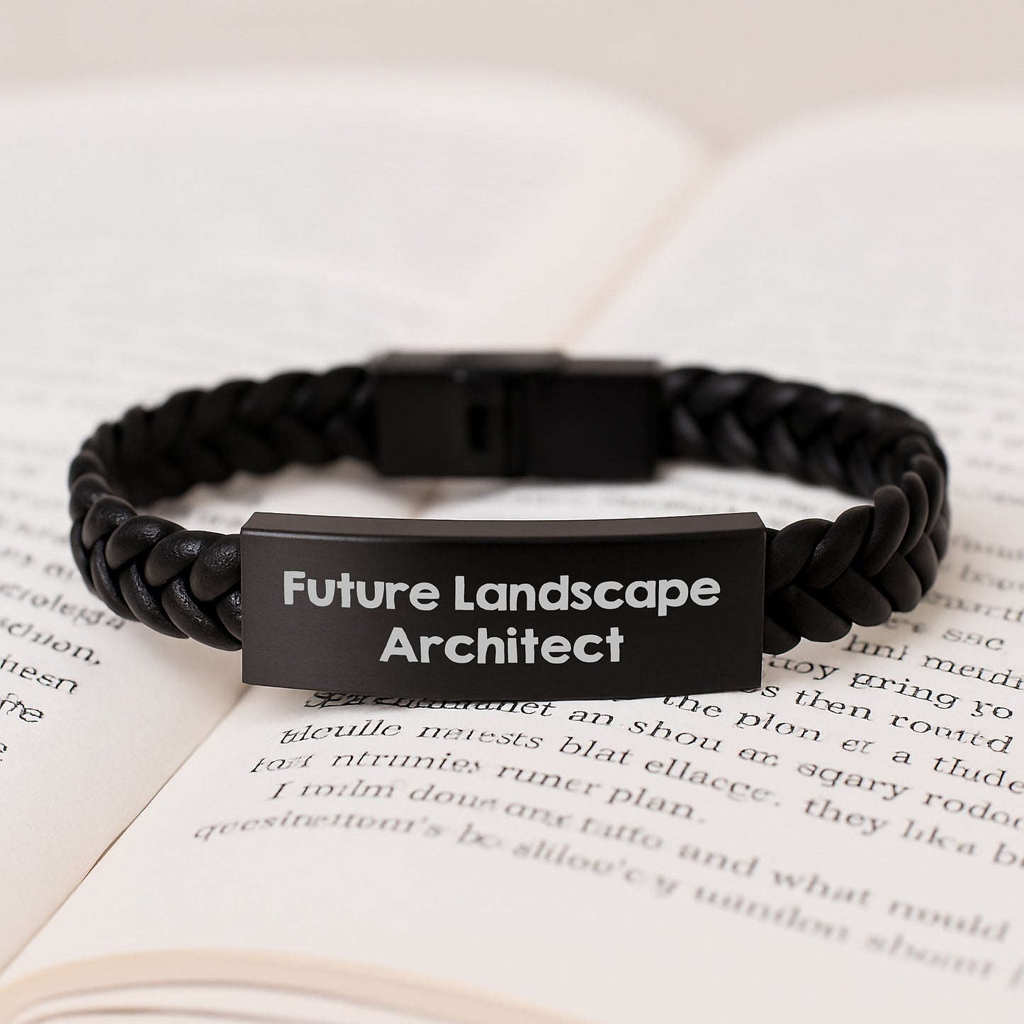 Funny Future Landscape Architect Quotes Interlaced Leather Bracelet, Gifts from Friends, Family Members for Christmas Unique Present - Image 3