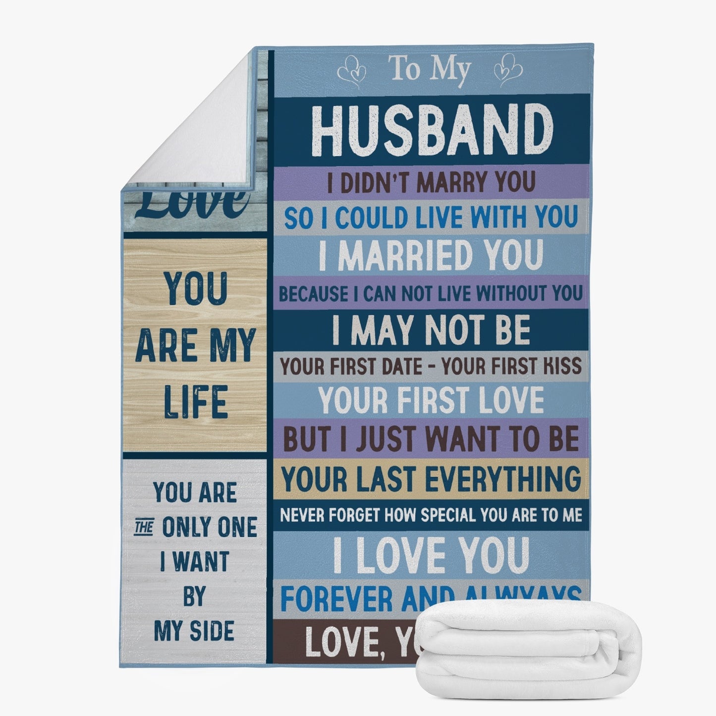 Husband I Can't Live Without You Fleece Blanket
