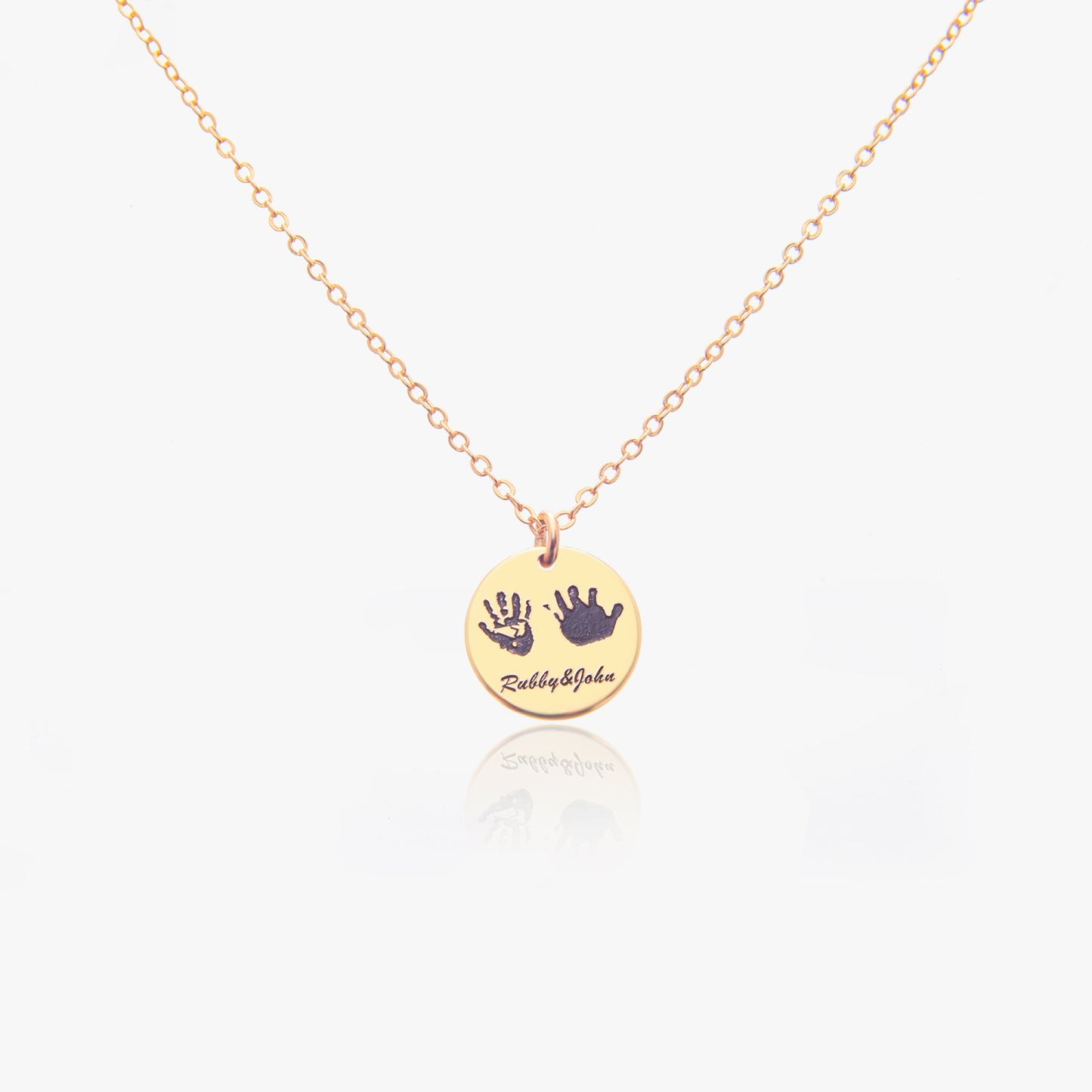 Personalized Handprint Necklace with Name