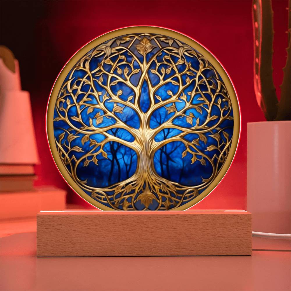 Stained Glass Style Tree of Life Ornament, Keychain, Necklace, and Plaque