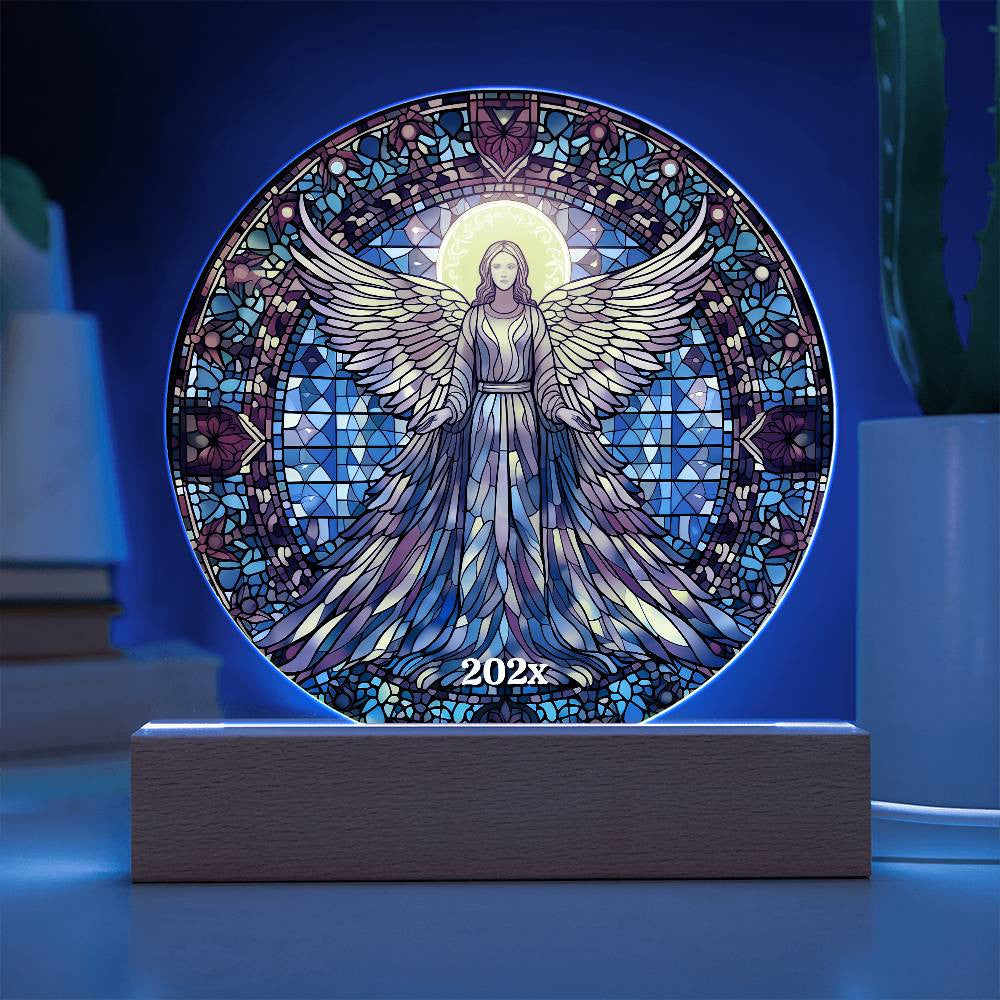 Angel Stained Glass Style Plaques