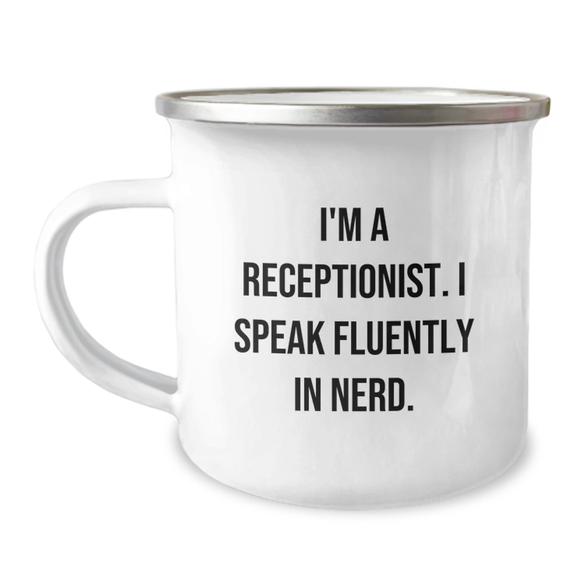 Funny Receptionist Gifts from Friends - I'm A Receptionist. I Speak Fluently In genius. - Birthday Unique Gifts for Her - Image 1