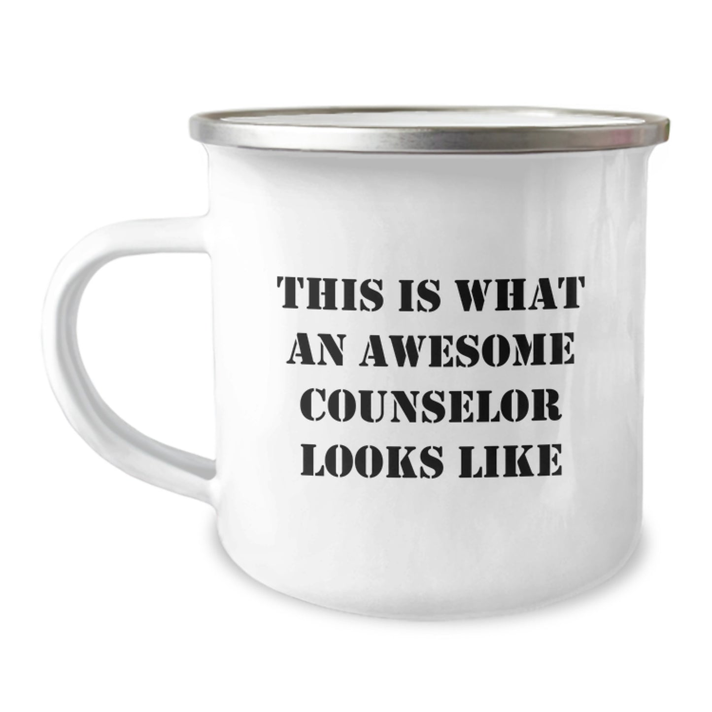 Counselor Gifts from Friends - Inspirational Camping Mug for Counselor's Graduation - This Is What An Awesome Counselor Looks Like - Image 1
