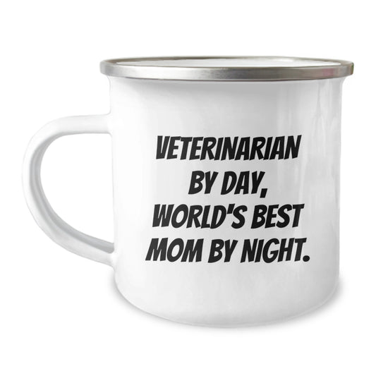 Veterinarian Gifts from Women - Funny Camping Mug for Veterinarian By Day, World's Best Mom By Night - Graduation Unique Gifts - Image 1