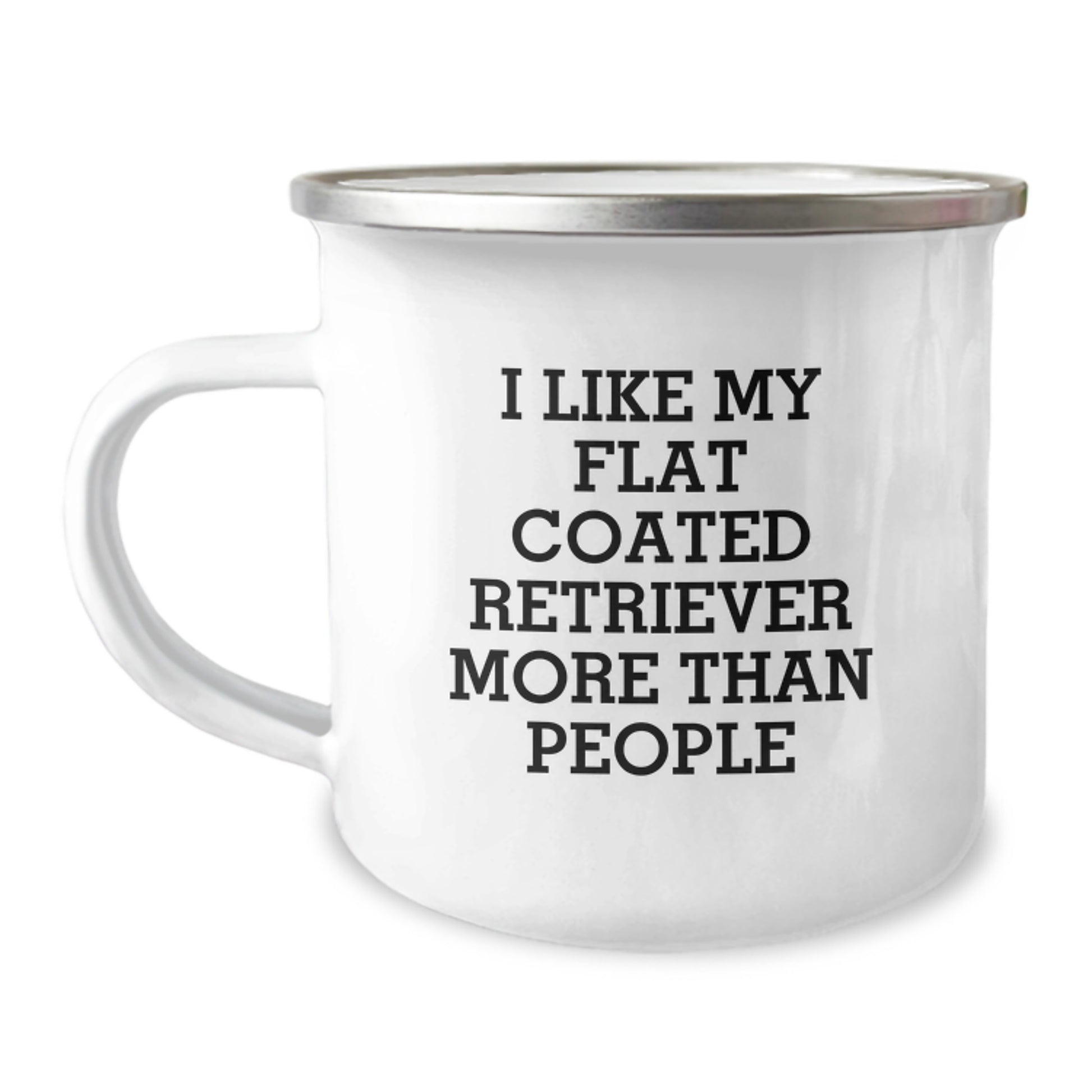 Funny Flat Coated Retriever Dog Gifts from Friends - I Like My Flat Coated Retriever More Than People Birthday Camping Mug for Flat Coated Retriever Dog Lovers - Image 1
