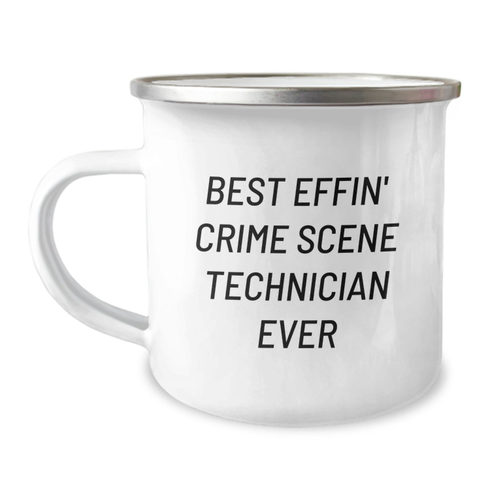 Funny Gifts for Crime Scene Technician - Best Effin' Camping Mug for Him, Christmas Unique Ideas for Men, Stainless Steel Mugs with Enamel Finish - Image 1