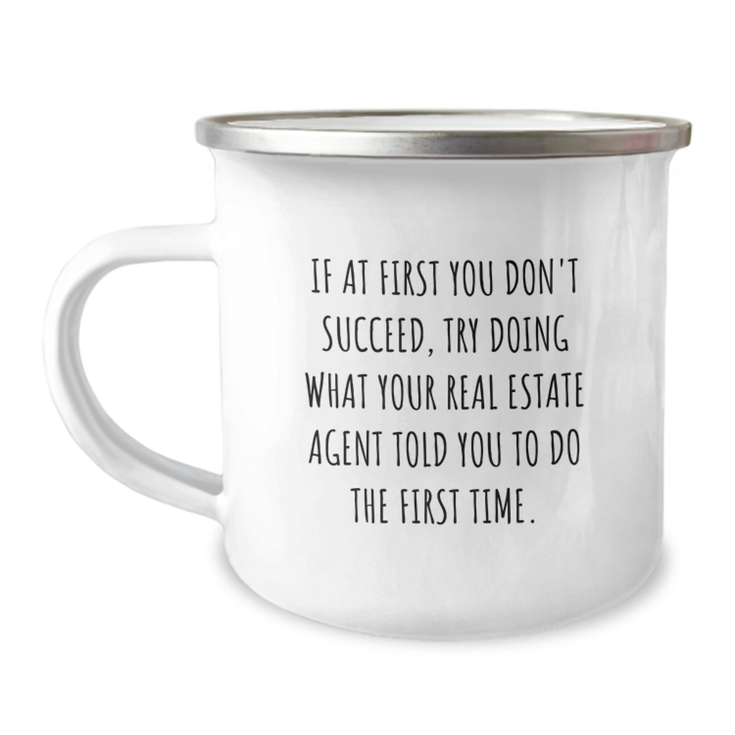 Funny Real Estate Agent Christmas Unique Gifts from Friends - Camping Mug for Real Estate Agent - Image 1