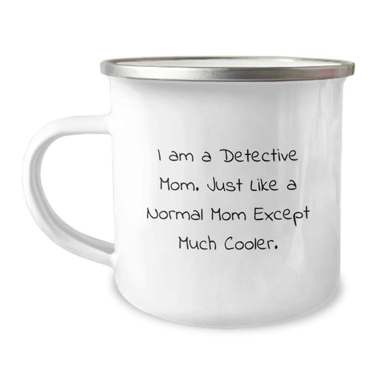 Funny Detective Mom Gifts from Family, Christmas Unique Gifts for Detective Friends, Camping Mug for Women - Image 1