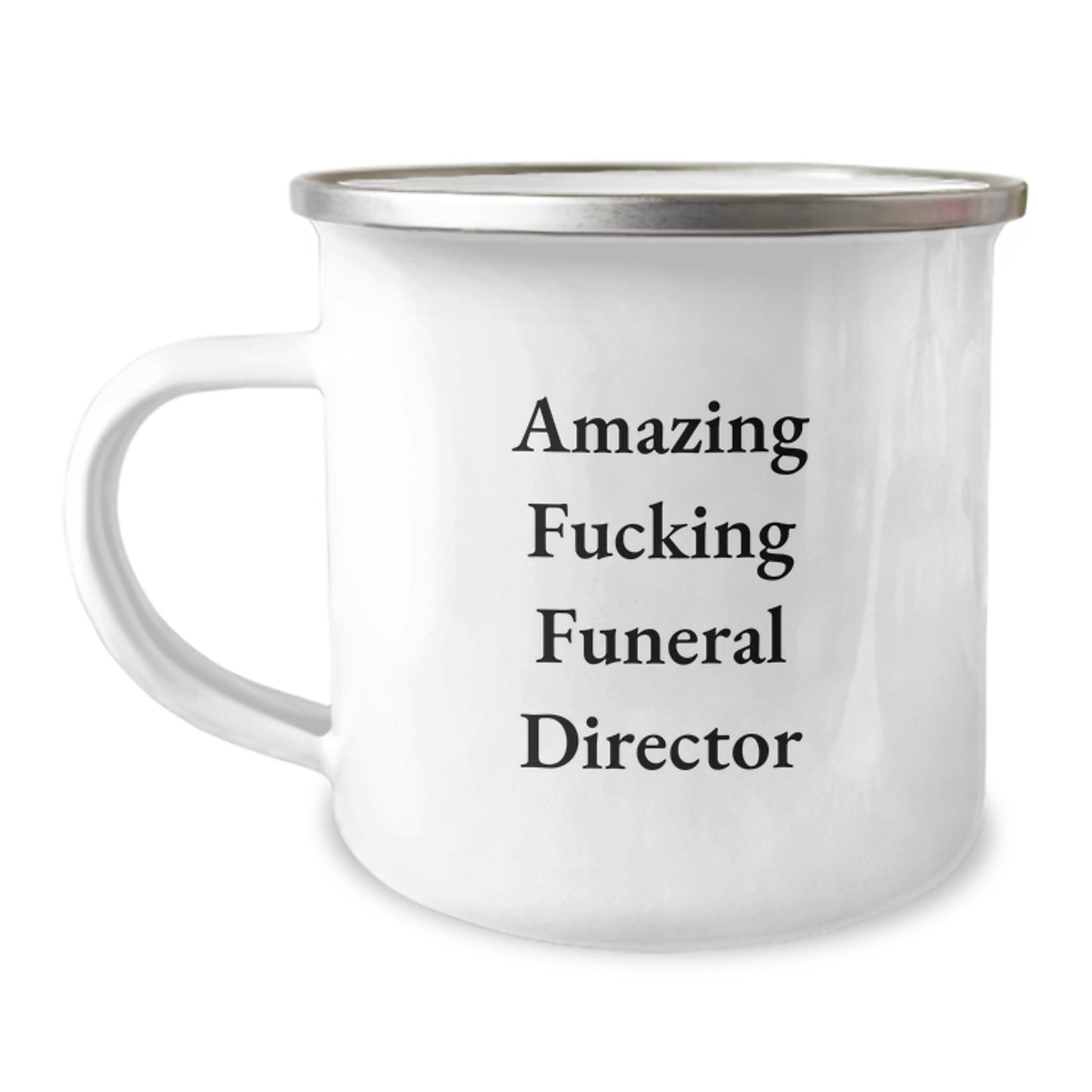 Funny 'Amazing F--king Funeral Director' Gifts from Friends for Funeral Director Camping Mug Christmas Unique - Image 1