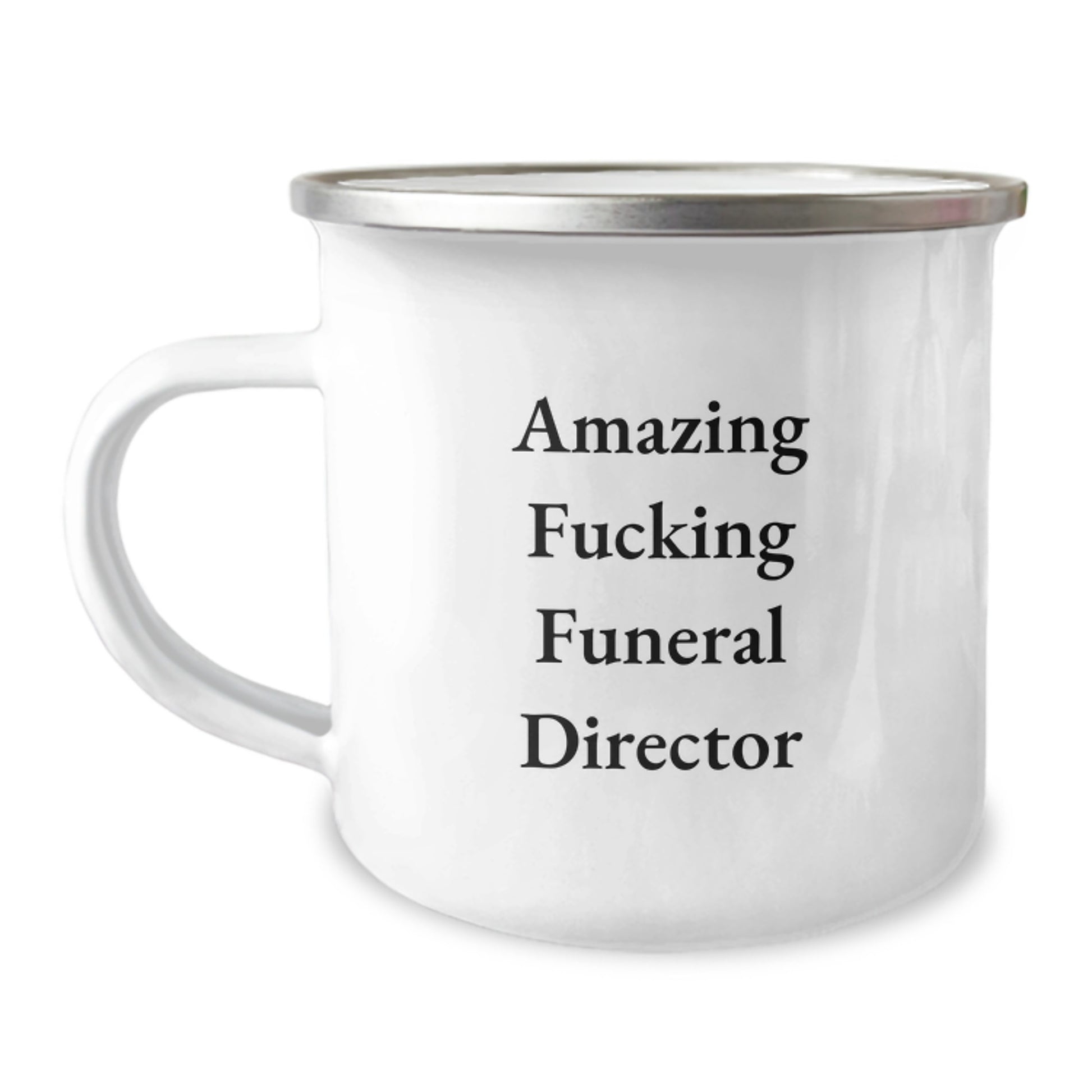 Funny 'Amazing F--king Funeral Director' Gifts from Friends for Funeral Director Camping Mug Christmas Unique - Image 1