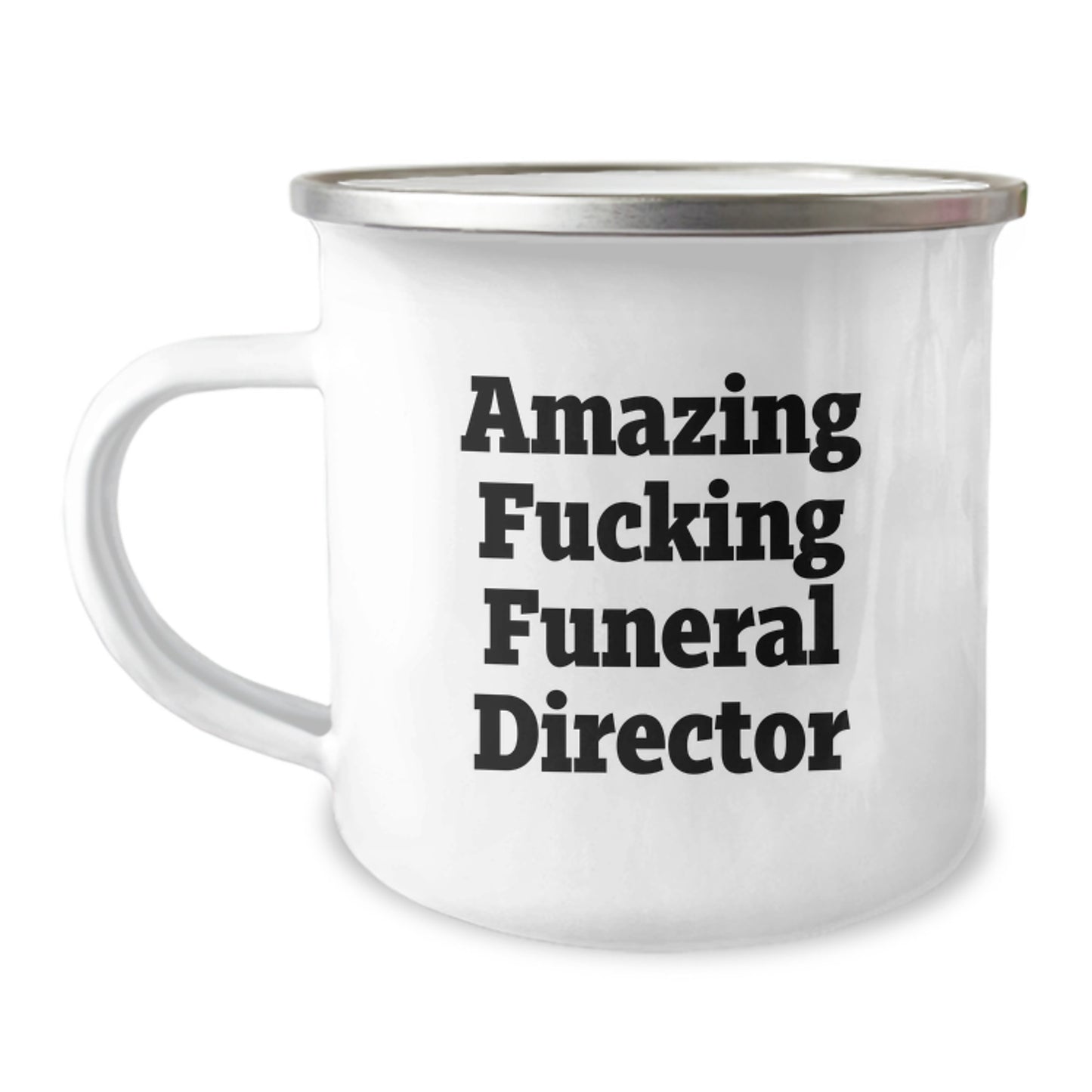 Funny Funeral Director Christmas Camping Mug Gifts from Friends and Family - Amazing 'F--king' Humor - Image 1