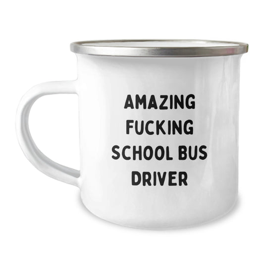 Funny School Bus Driver Gifts from Men to School Bus Driver Friends Camping Mug for Christmas Unique Gift - Image 1